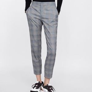 Zara Checkered Cigarette Pants